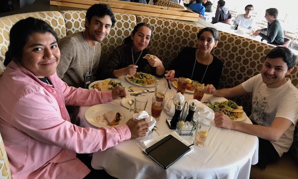 GWPAC students grab a quick lunch between sessions